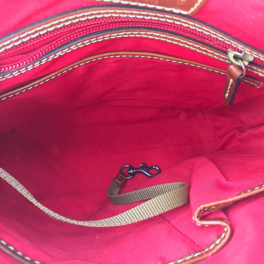 New DOONEY & BOURKE Large Ridley Womens Crossbody Bag Brown Pebbled Leather - Picture 4 of 7